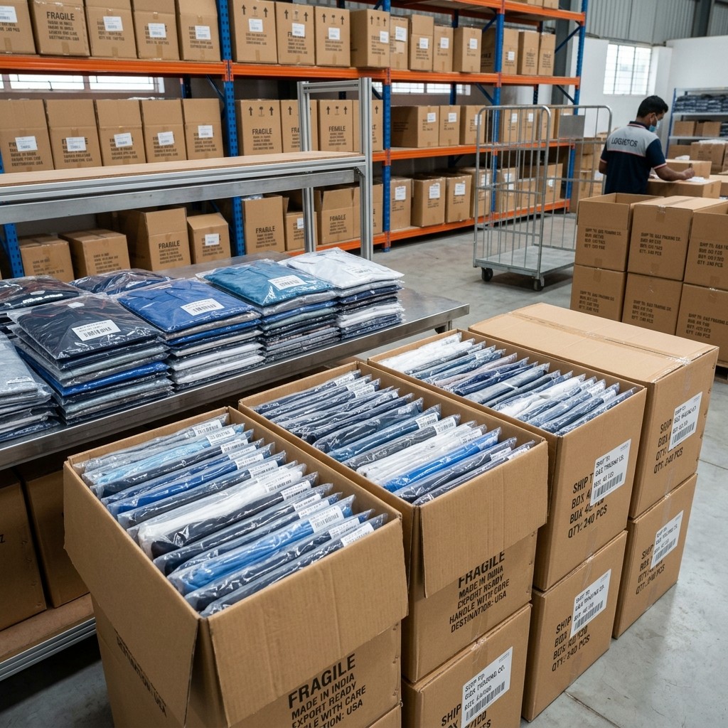 Garment packaging and shipment preparation