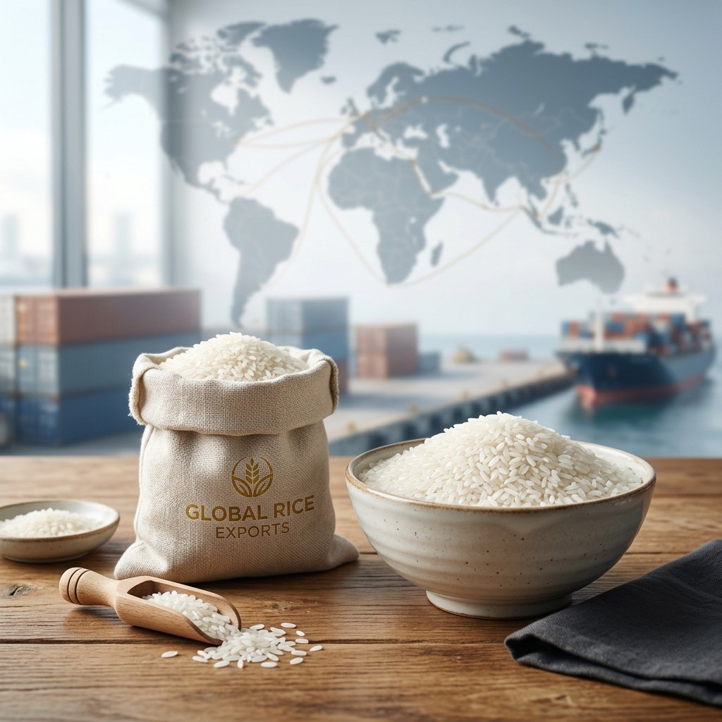 Rice grains prepared for wholesale and export enquiry