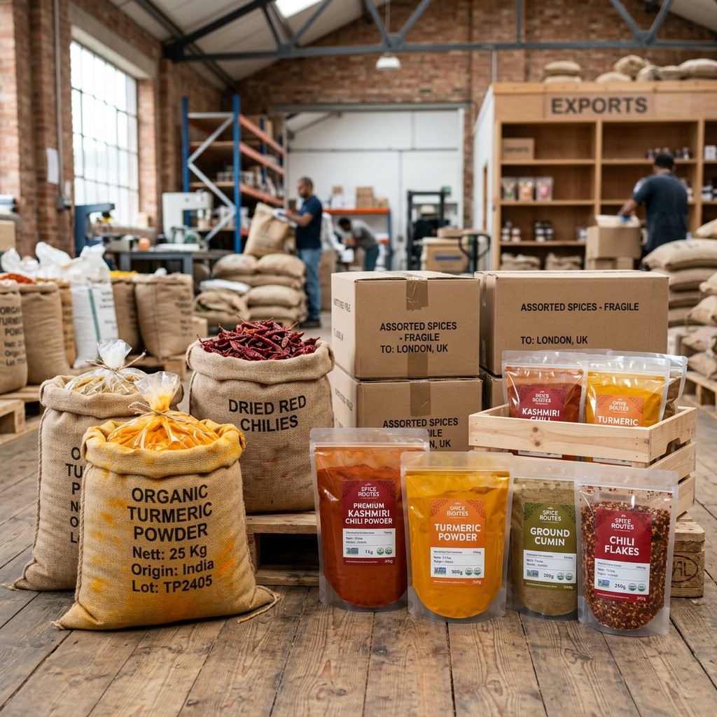Spice packaging options for wholesale and export shipment