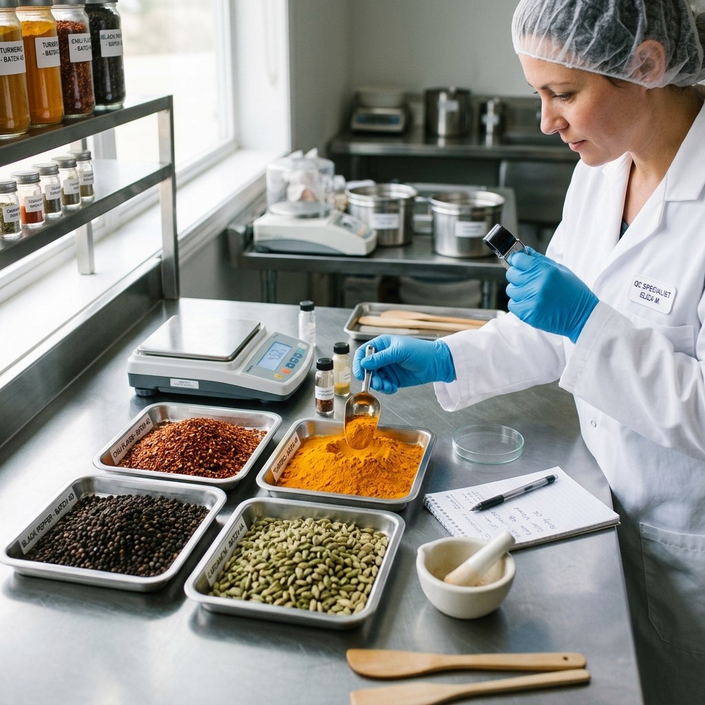 Spice quality inspection and testing documentation review